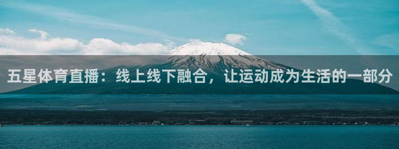 在线直播直播吧：五星体育直播：线上线下融合，让运动成为生活的一部分