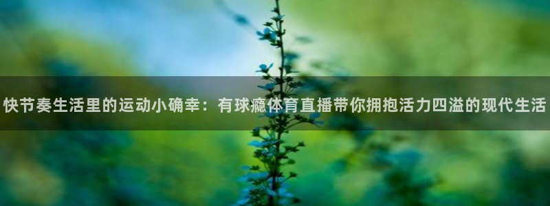 直播吧nba直播吧在线直播：快节奏生活里的运动小确幸：有球瘾体育直播带你拥抱活力四溢的现代生活